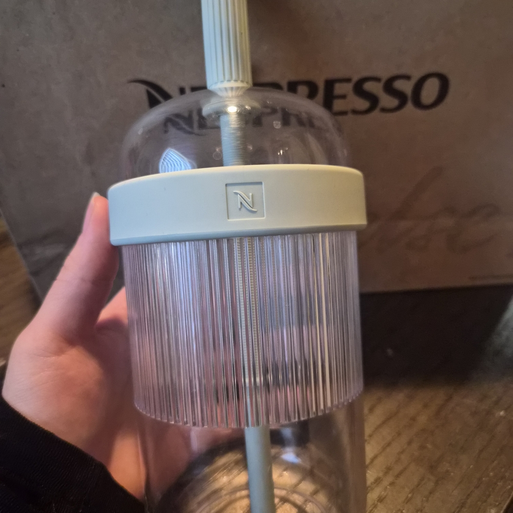 Nespresso Transparent Tumbler with Light Blue Accents